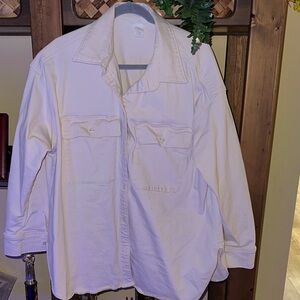 H&M Men's Off-White Shirt Jacket